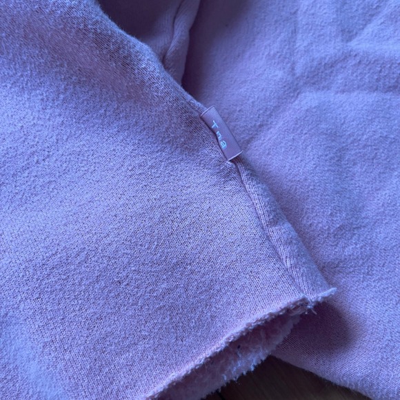 Tna Pink Cropped Hoodie Raw Hem Sweatshirt Size Small - Picture 6 of 7
